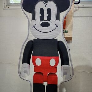 Black and Red Mickey Mouse Designer Rug